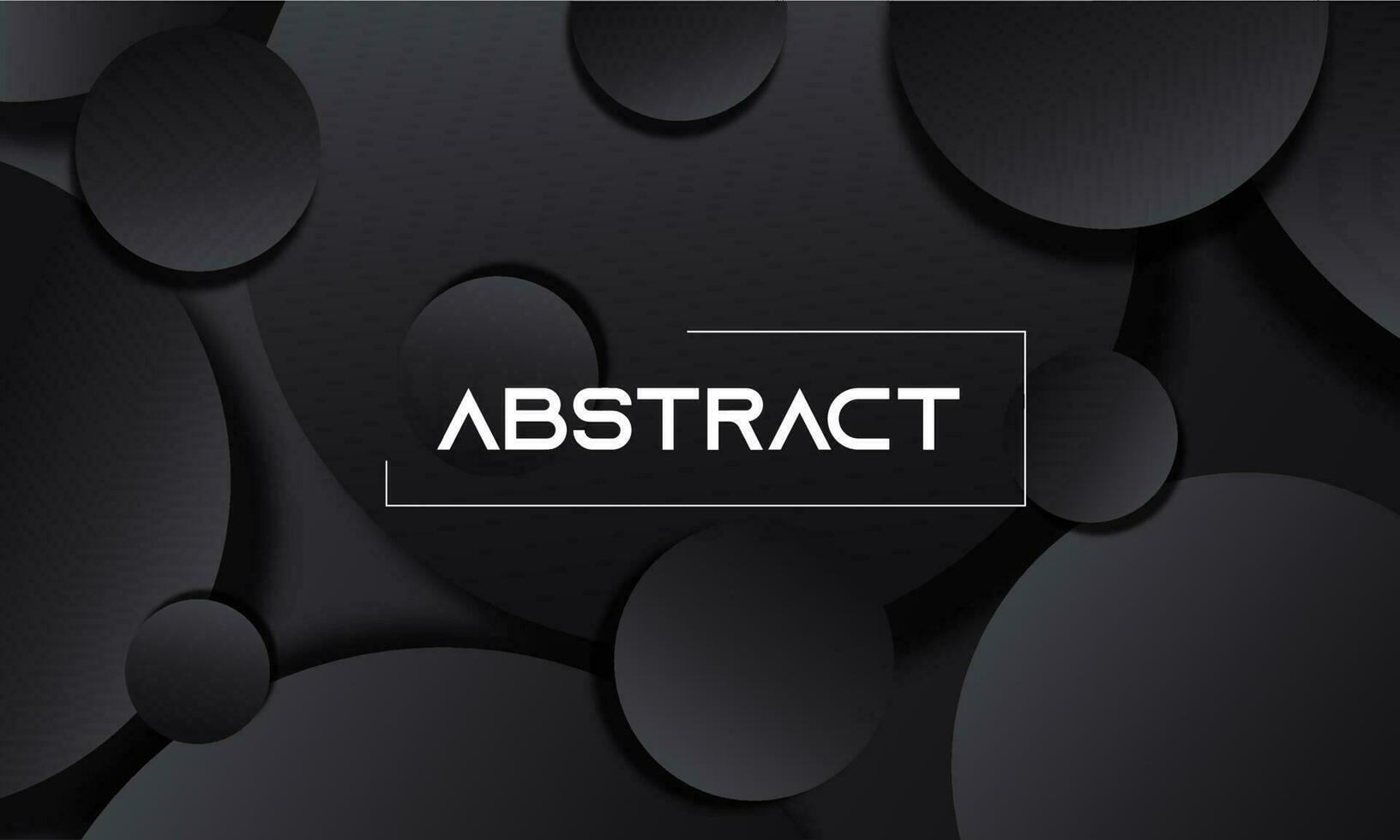 Black Paper Cut Circle Shapes Overlapping Background. vector