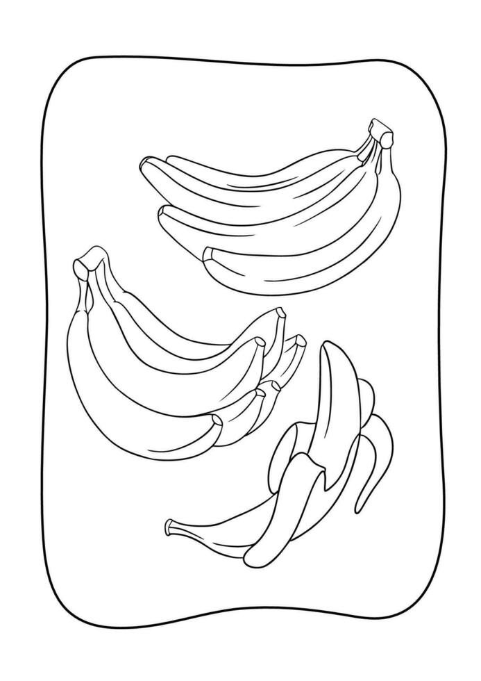 Coloring fruits for kids vector
