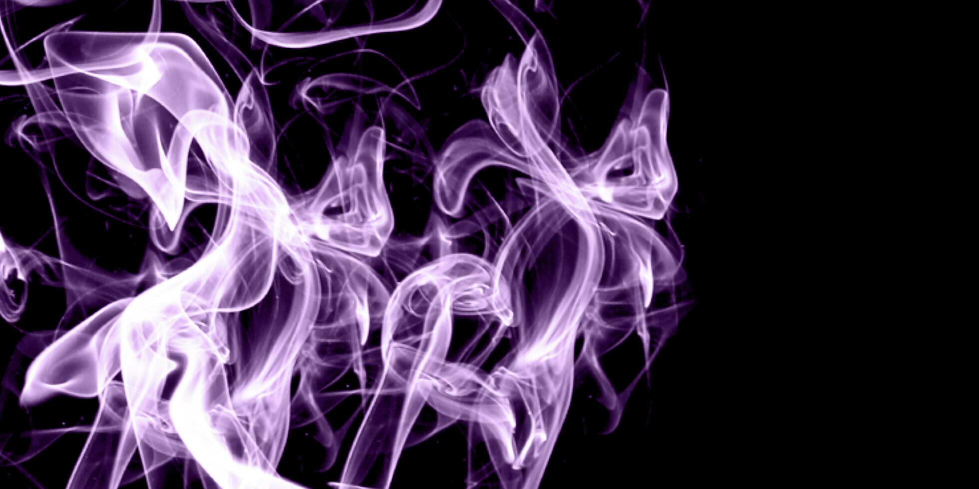 Swirling fog lit with purple and black  background texture. color smoke abstract wallpaper, aesthetic background design. photo