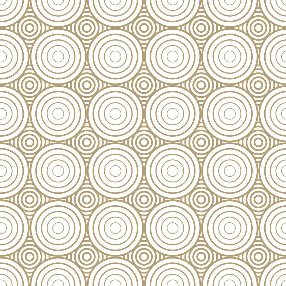 Modern vector seamless illustration. Linear gold pattern on a white background. Ornamental pattern for leaflets, printing, wallpaper, backgrounds