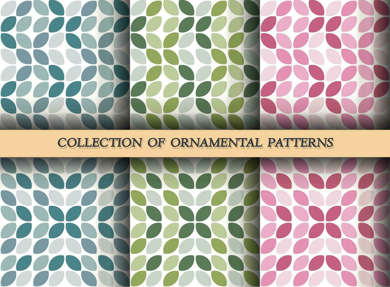 A set of seamless minimalistic geometric patterns. Design for banner, leaflet, print, poster, wallpaper, fabric. Abstract geometry. vector
