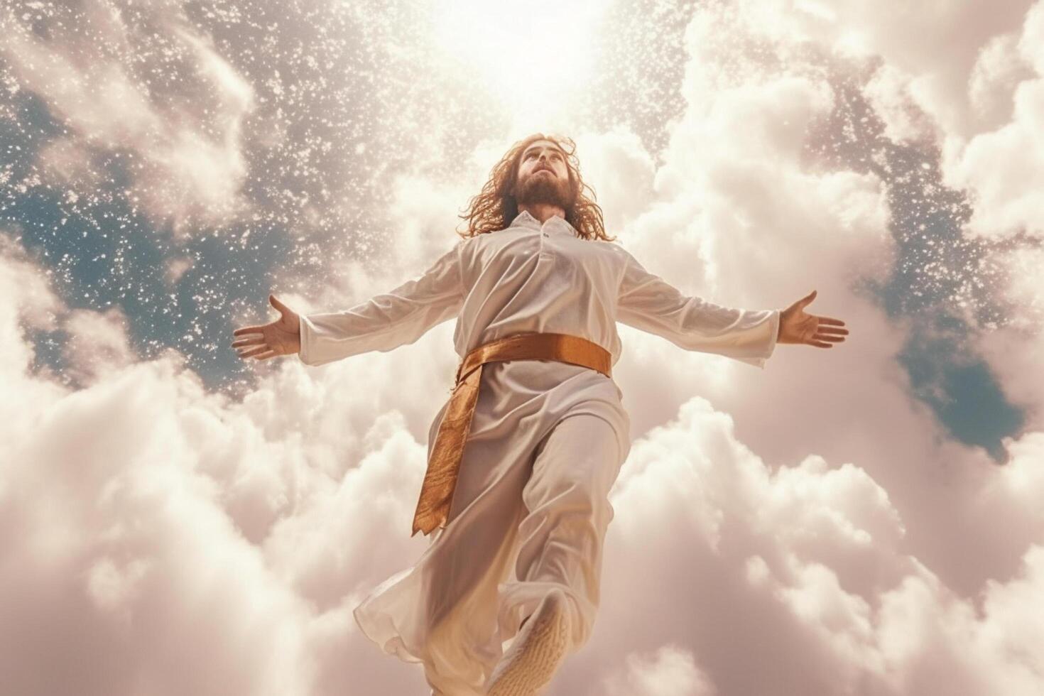 Ascension day of jesus christ or resurrection day of son of god. Good friday. Ascension day concept by photo