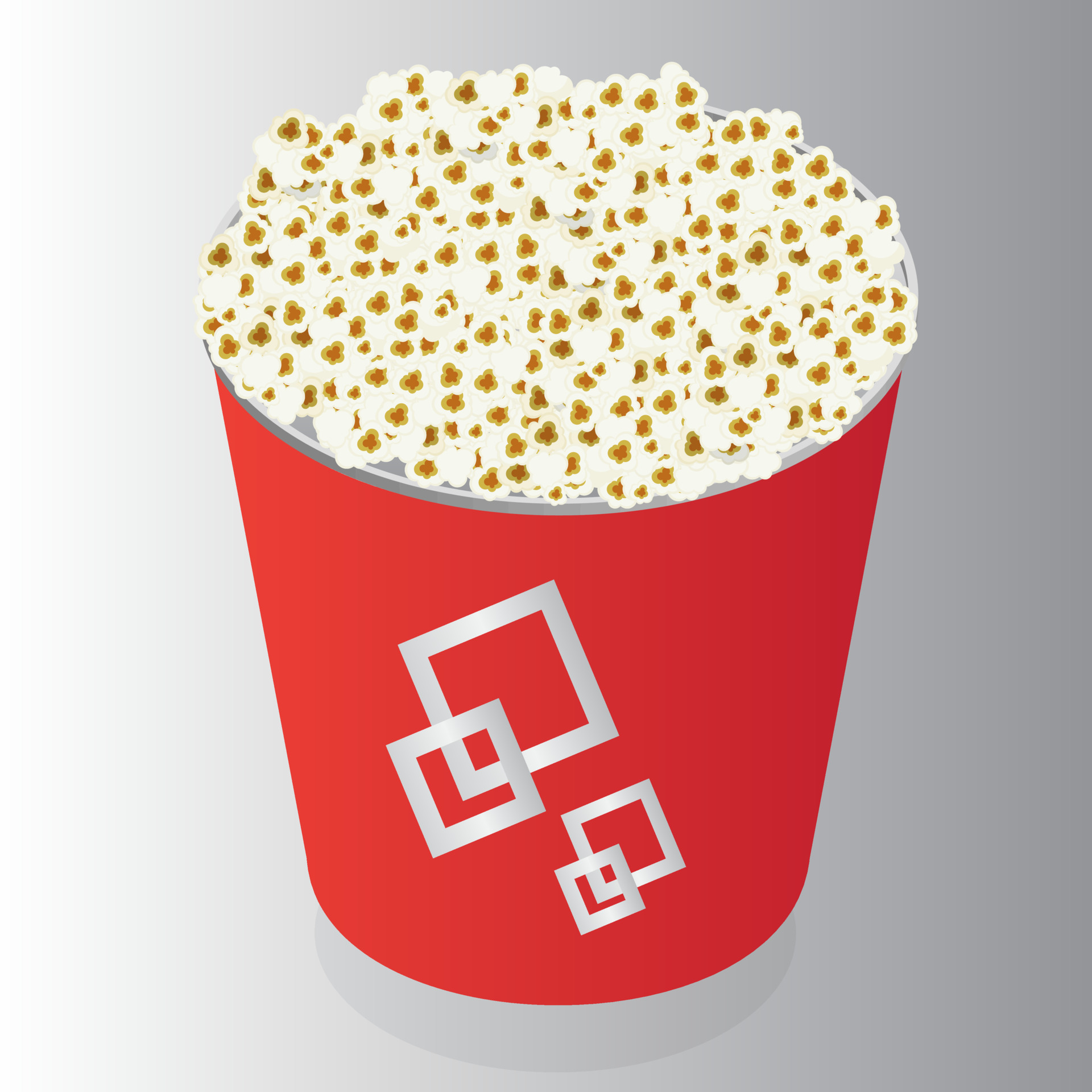 Red popcorn bucket in 3d style. 24050106 Vector Art at Vecteezy