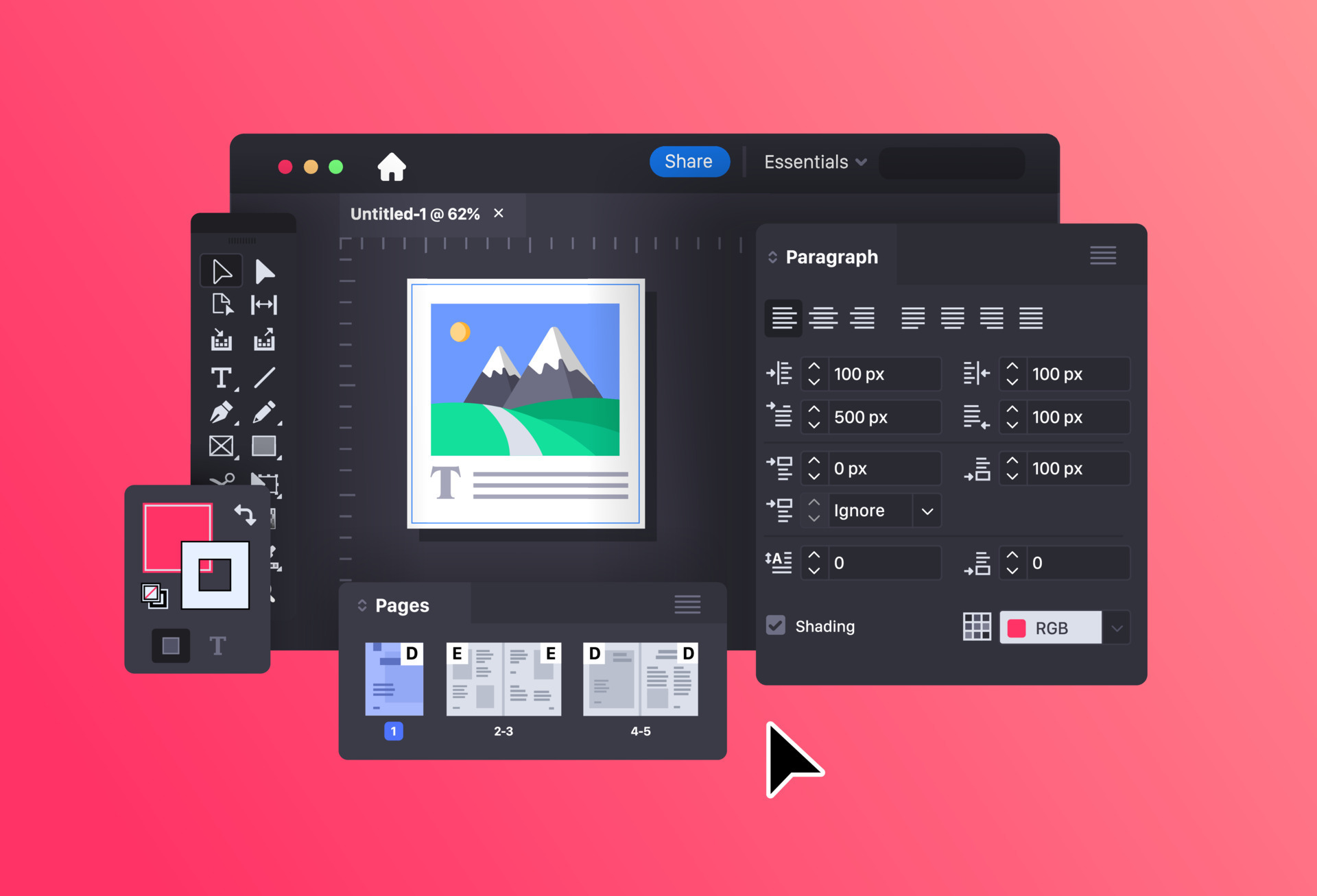 Desktop Publishing and Page Layout Design Software Application. Program ...
