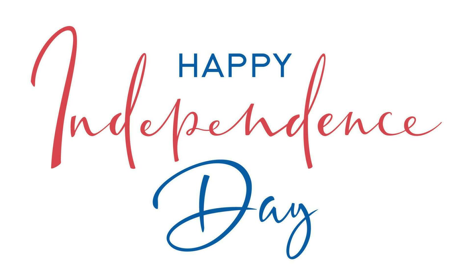 Happy Independence day. 4th of July, United Stated holiday. Template design for poster, banner, postcard, flyer, greeting card. Vector hand written lettering