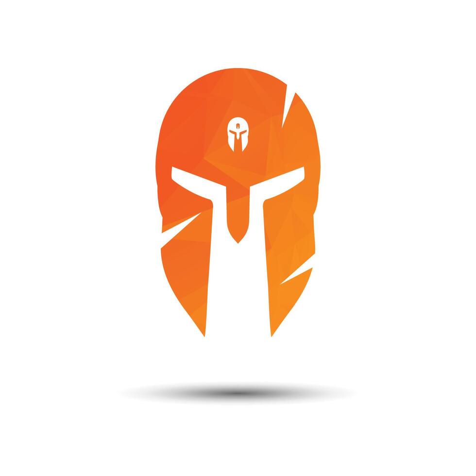 Greek warrior helmet, antiques roman helmet for head protection spartan helmet icon. descent shape and color flat design style. vector illustration