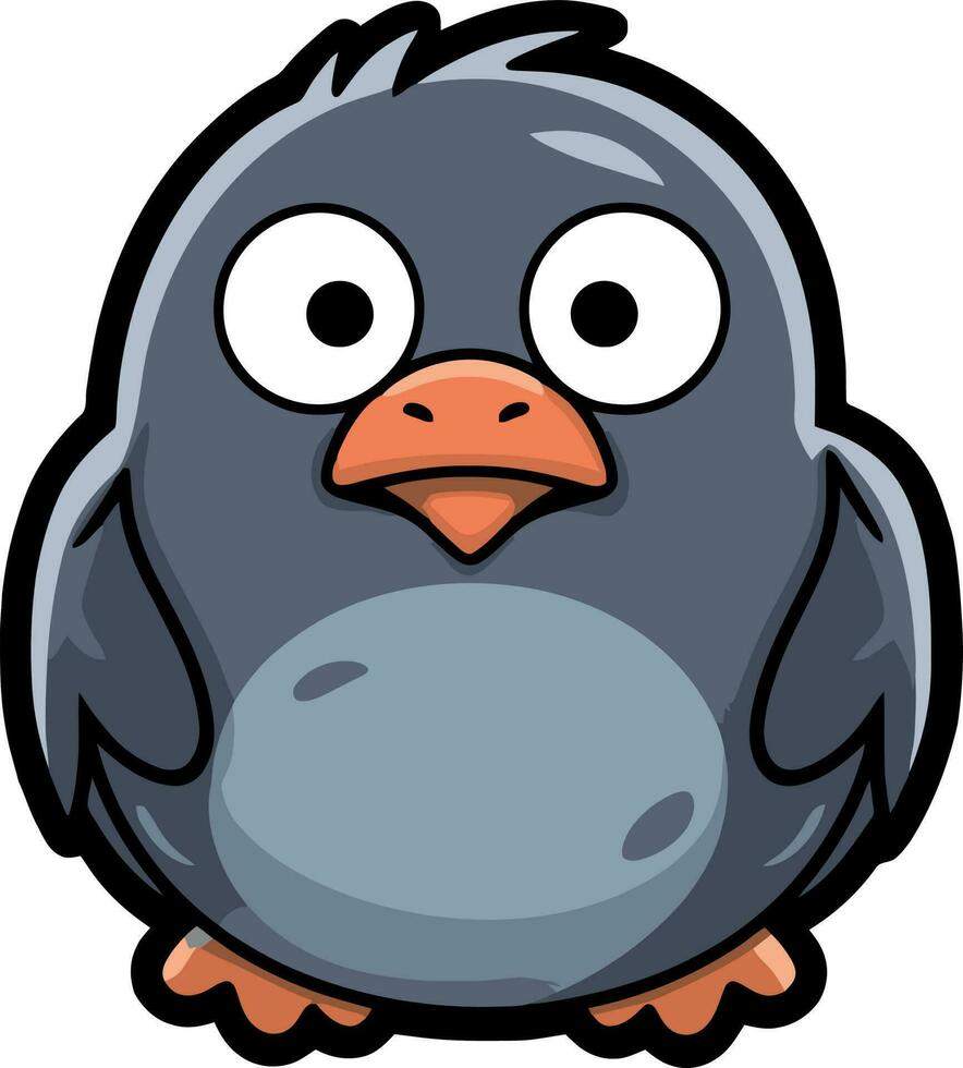 lindo pájaro de dibujos animados vector