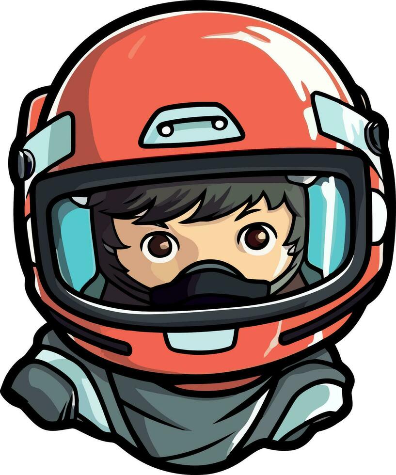 The Rider In The Helmet vector