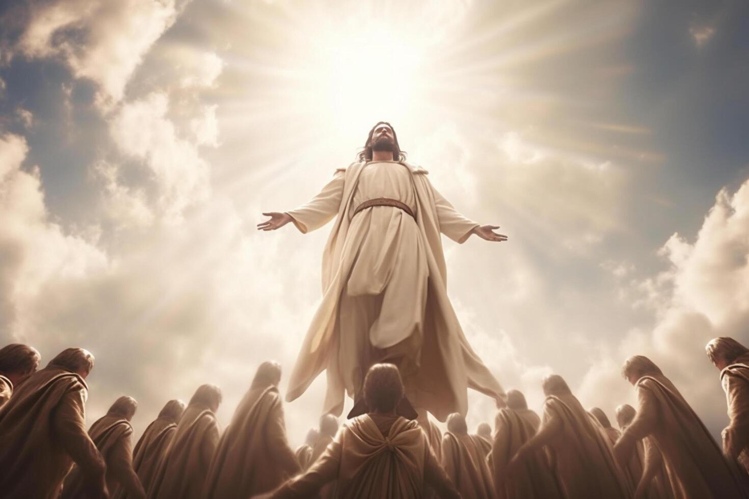 Ascension day of jesus christ or resurrection day of son of god. Good friday. Ascension day concept by photo