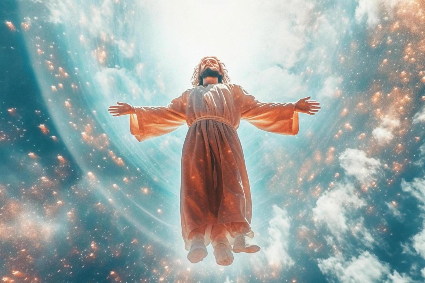 Ascension day of jesus christ or resurrection day of son of god. Good friday. Ascension day concept by photo
