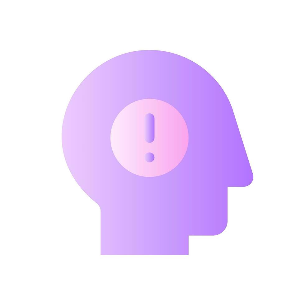 Mental health issues flat gradient two-color ui icon. Stress and anxiety. Psychological problem. Simple filled pictogram. GUI, UX design for mobile application. Vector isolated RGB illustration