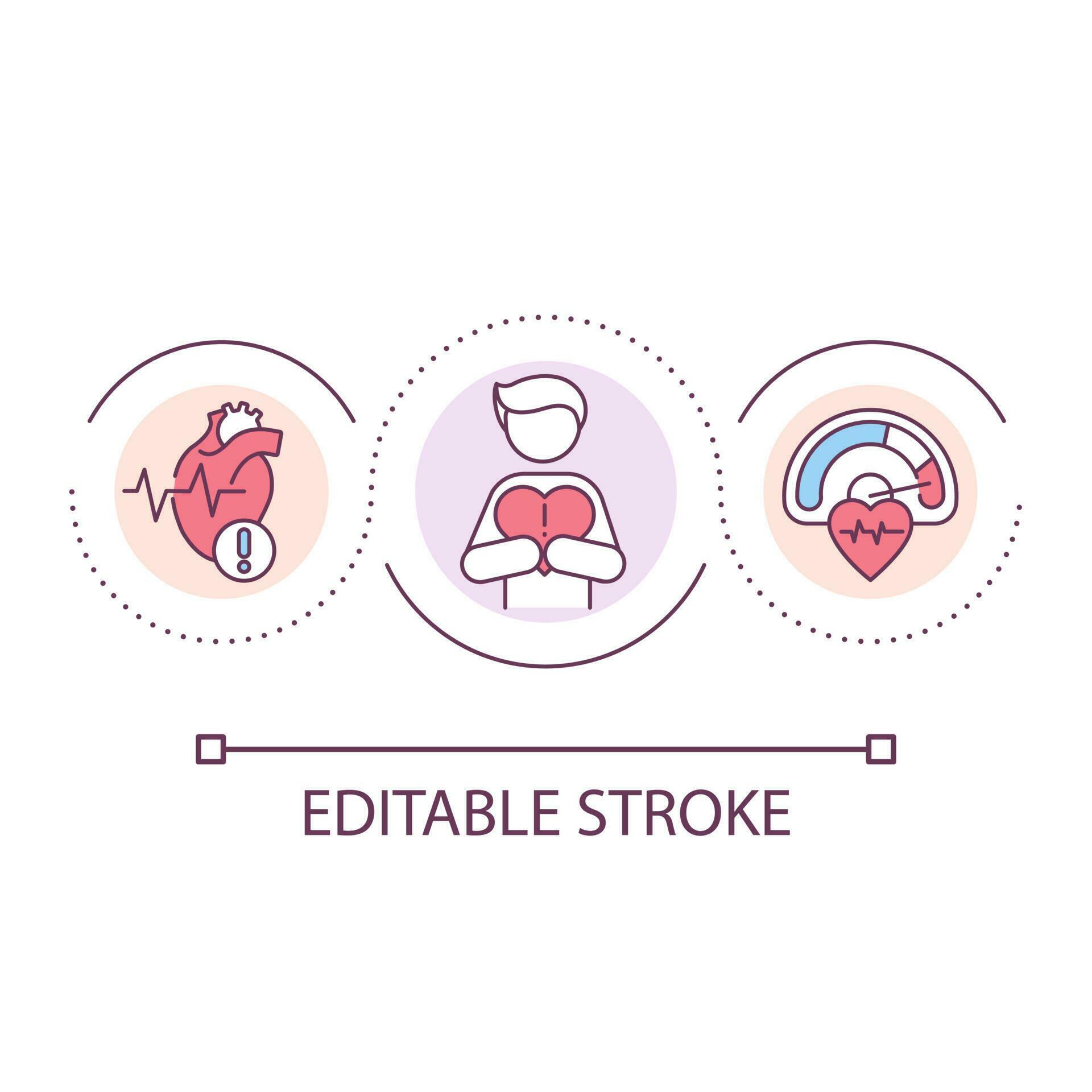 Heart diseases loop concept icon. Cardiovascular disorders. Patient