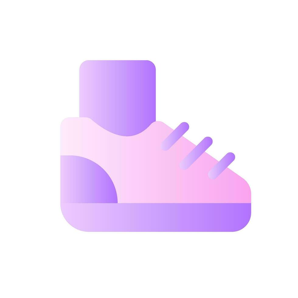 Sneaker flat gradient two-color ui icon. Sport footwear. Running and jogging. Active lifestyle. Simple filled pictogram. GUI, UX design for mobile application. Vector isolated RGB illustration