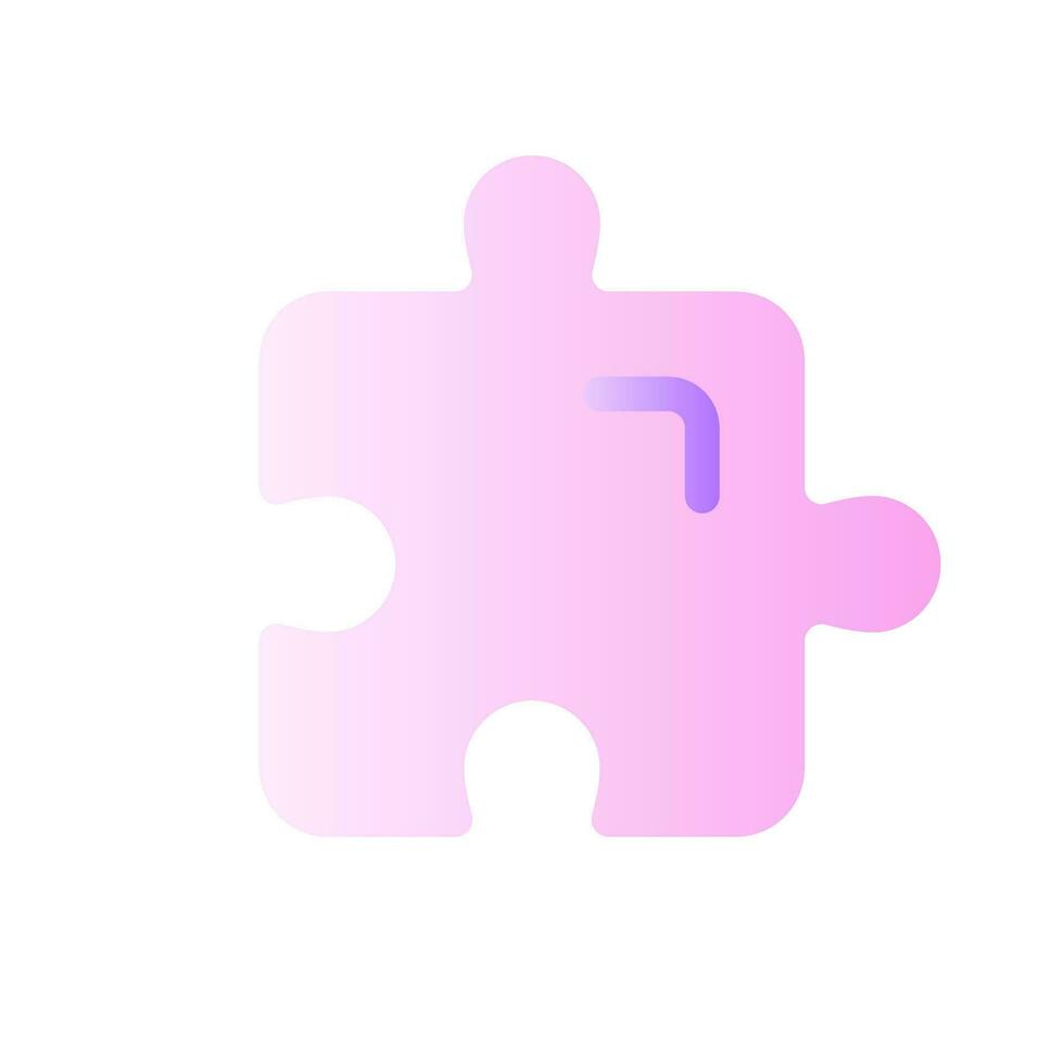 Puzzle piece flat gradient two-color ui icon. Riddle game. Idea and solution. Business planning. Simple filled pictogram. GUI, UX design for mobile application. Vector isolated RGB illustration