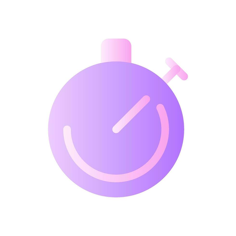 Stop watch flat gradient two-color ui icon. Countdown tool. Note time. Sport competition. Deadline. Simple filled pictogram. GUI, UX design for mobile application. Vector isolated RGB illustration