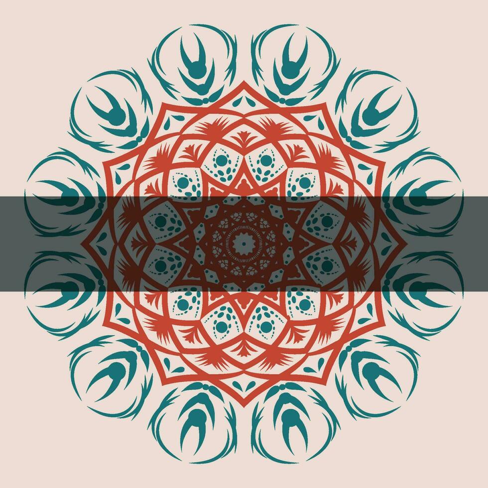 Mandala vector illustration element. Floral ornament background.