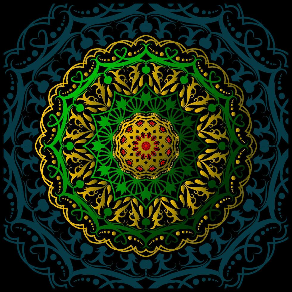 Mandala vector illustration element. Floral ornament background.
