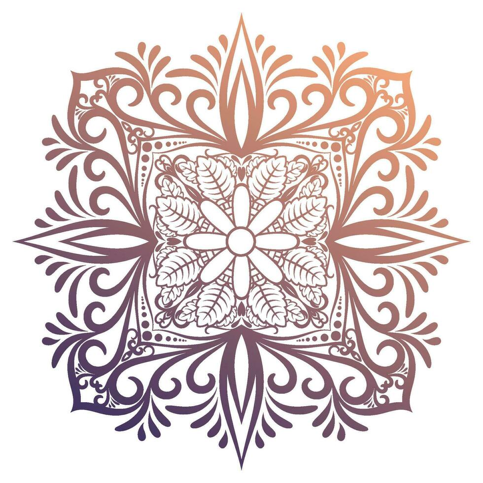 Mandala vector illustration element. Floral ornament background.