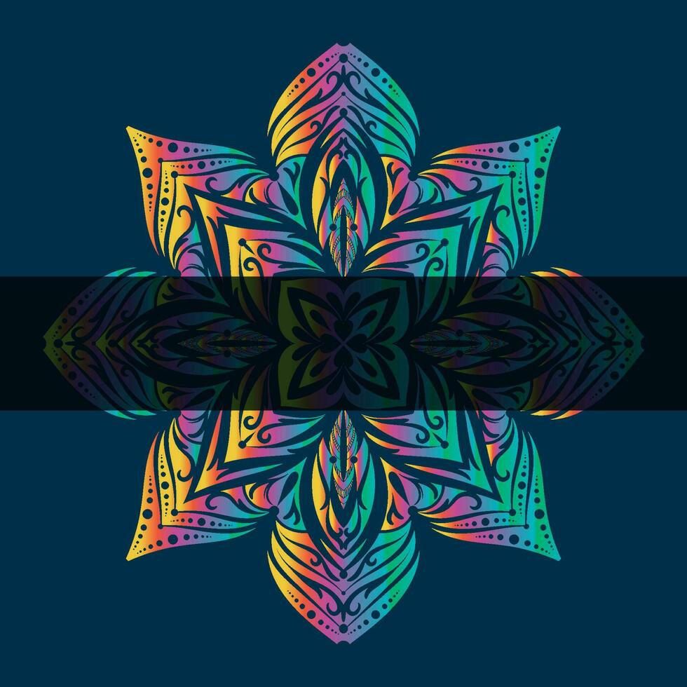 Mandala vector illustration element. Floral ornament background.