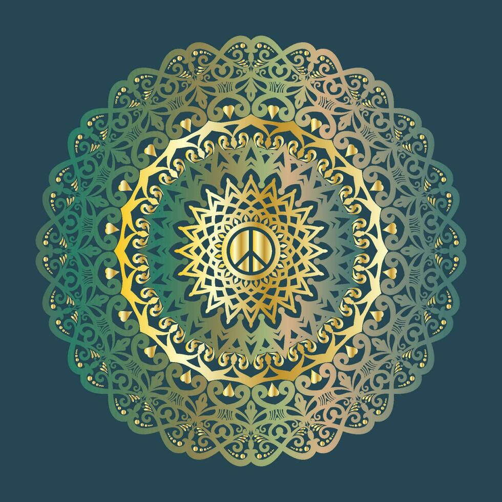 mandala vector ilustración elemento. floral ornamento antecedentes.