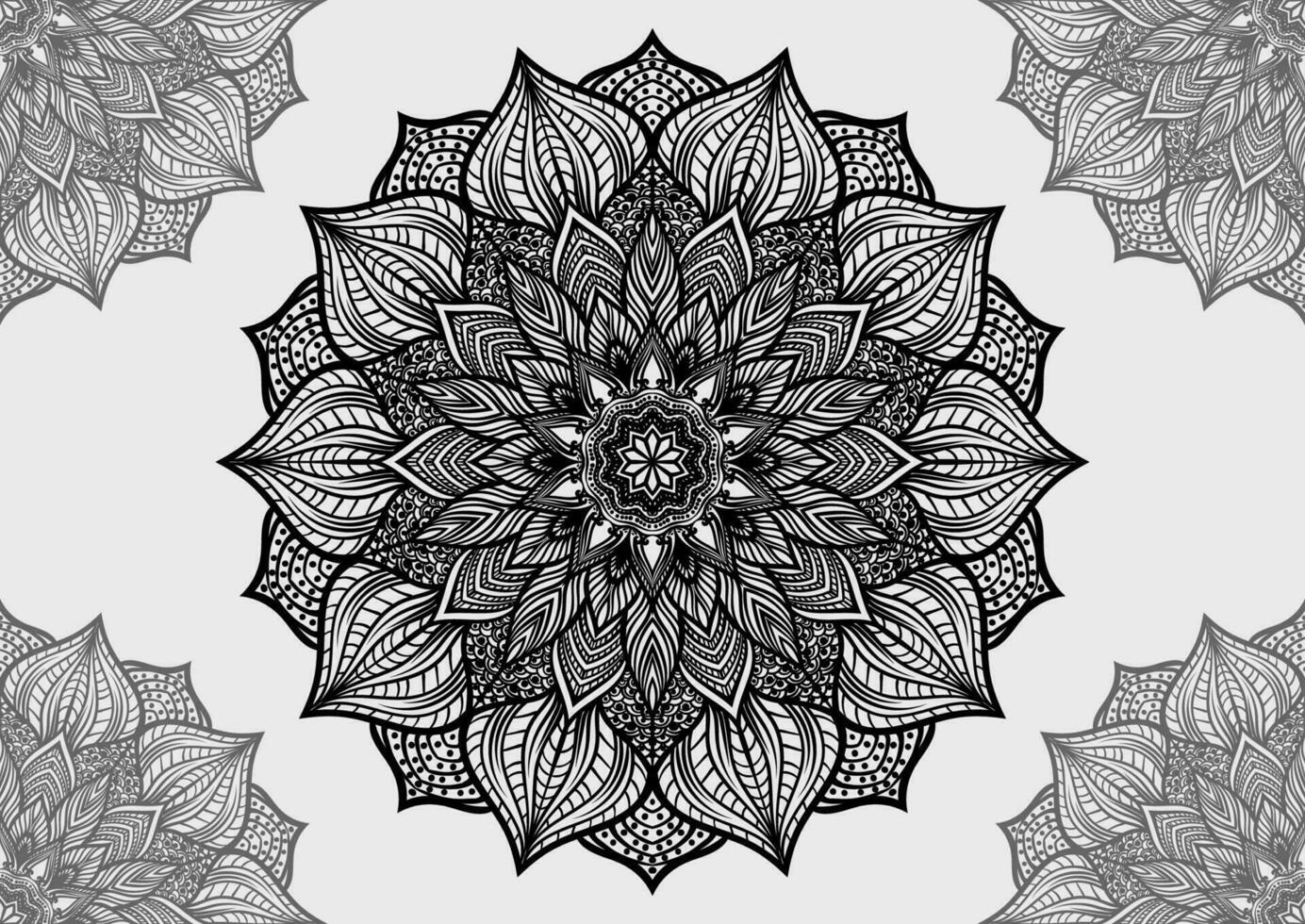 Mandala vector illustration element. Floral ornament background. Vector eps 10.