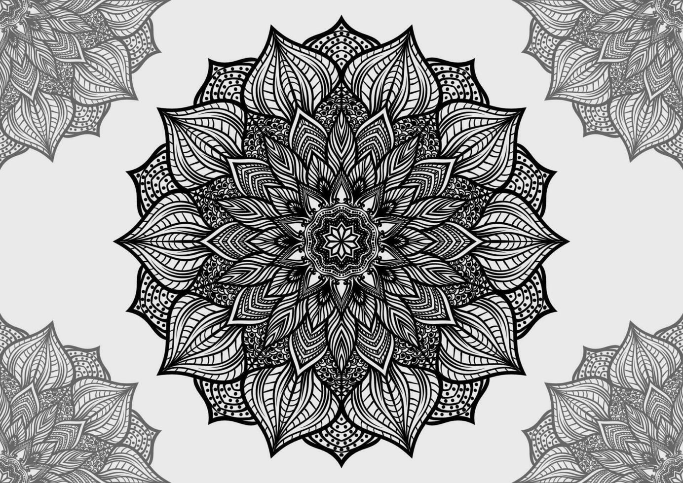 mandala vector ilustración elemento. floral ornamento antecedentes. vector eps 10