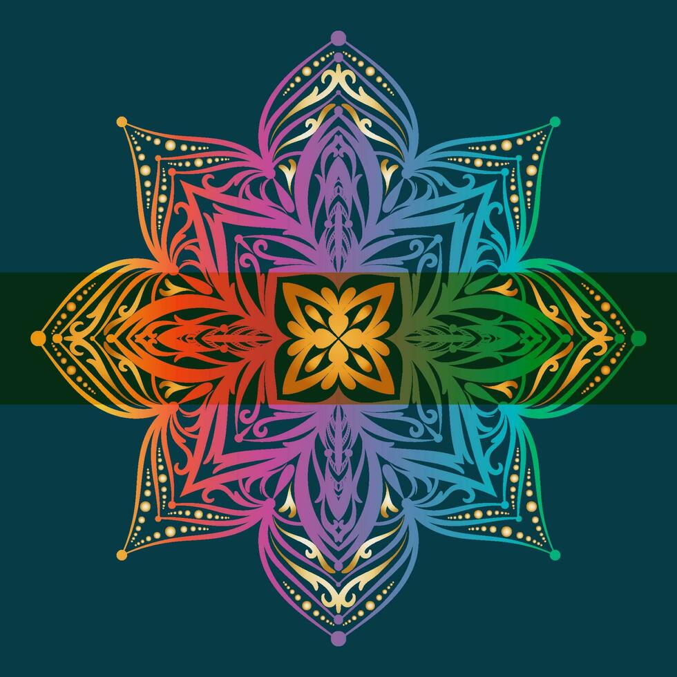 Mandala vector illustration element. Floral ornament background.