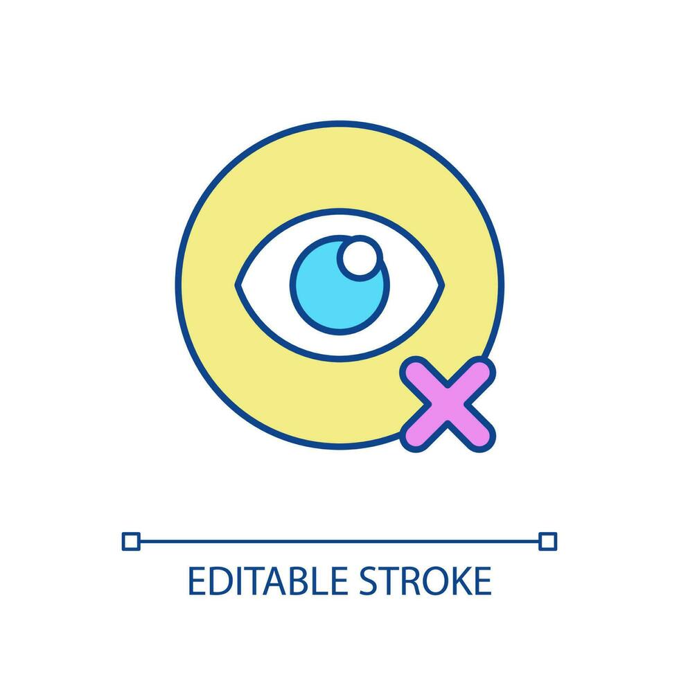 Lack of strategic vision RGB color icon. Product promotion issues. Poor marketing research. Isolated vector illustration. Simple filled line drawing. Editable stroke