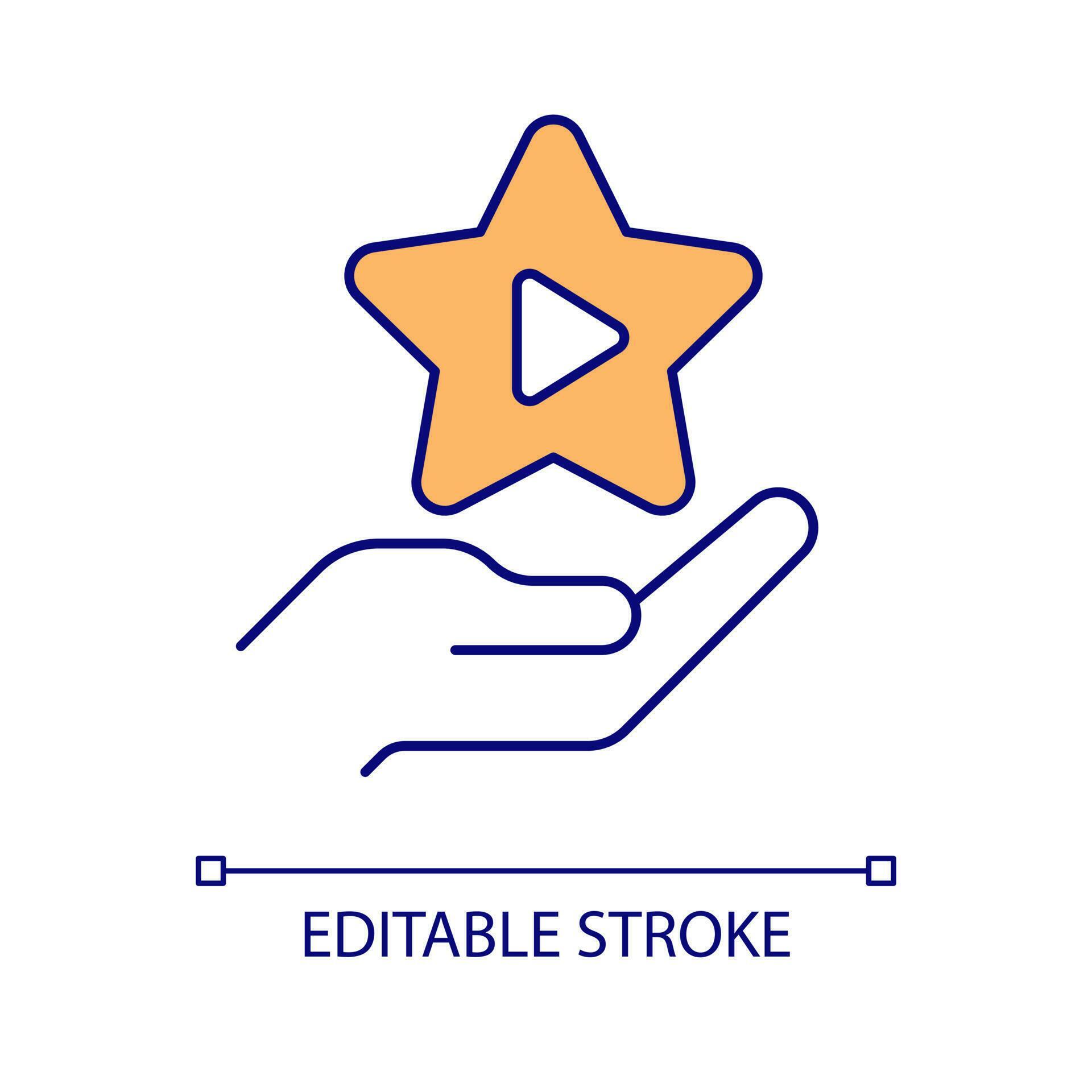 Live streaming platform RGB color icon. Online streamer. Content maker