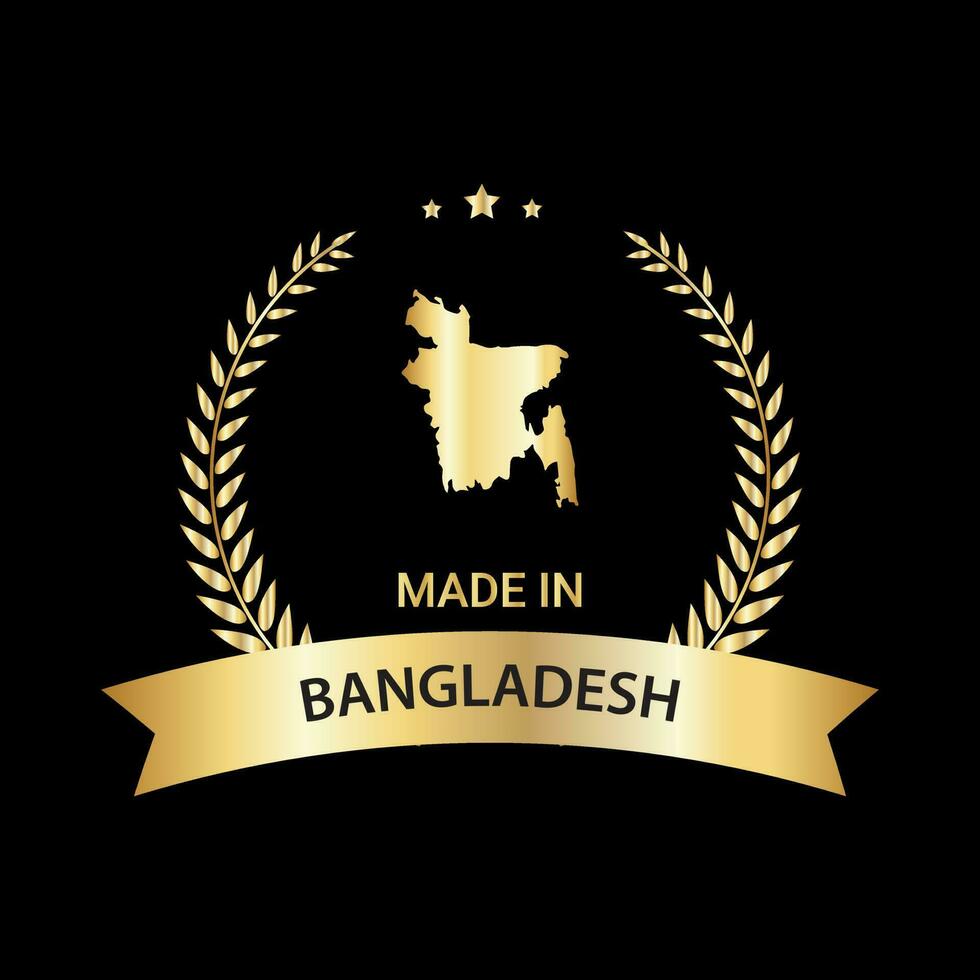Made in Bangladesh vector trust badge logo design. Made in the Bangladesh logo