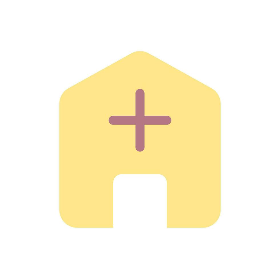 Add address flat color ui icon. Delivery service. Mail recipient information. House location. Simple filled element for mobile app. Colorful solid pictogram. Vector isolated RGB illustration