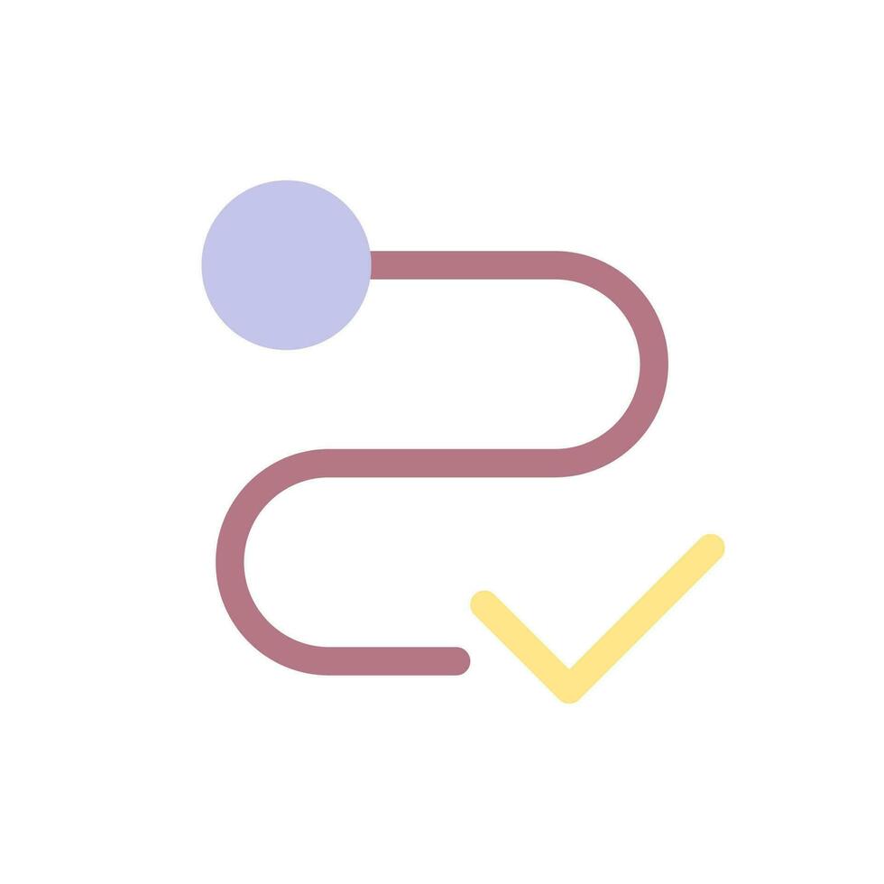 Delivery completed flat color ui icon. Successful completion of shipment. Postal service. Simple filled element for mobile app. Colorful solid pictogram. Vector isolated RGB illustration