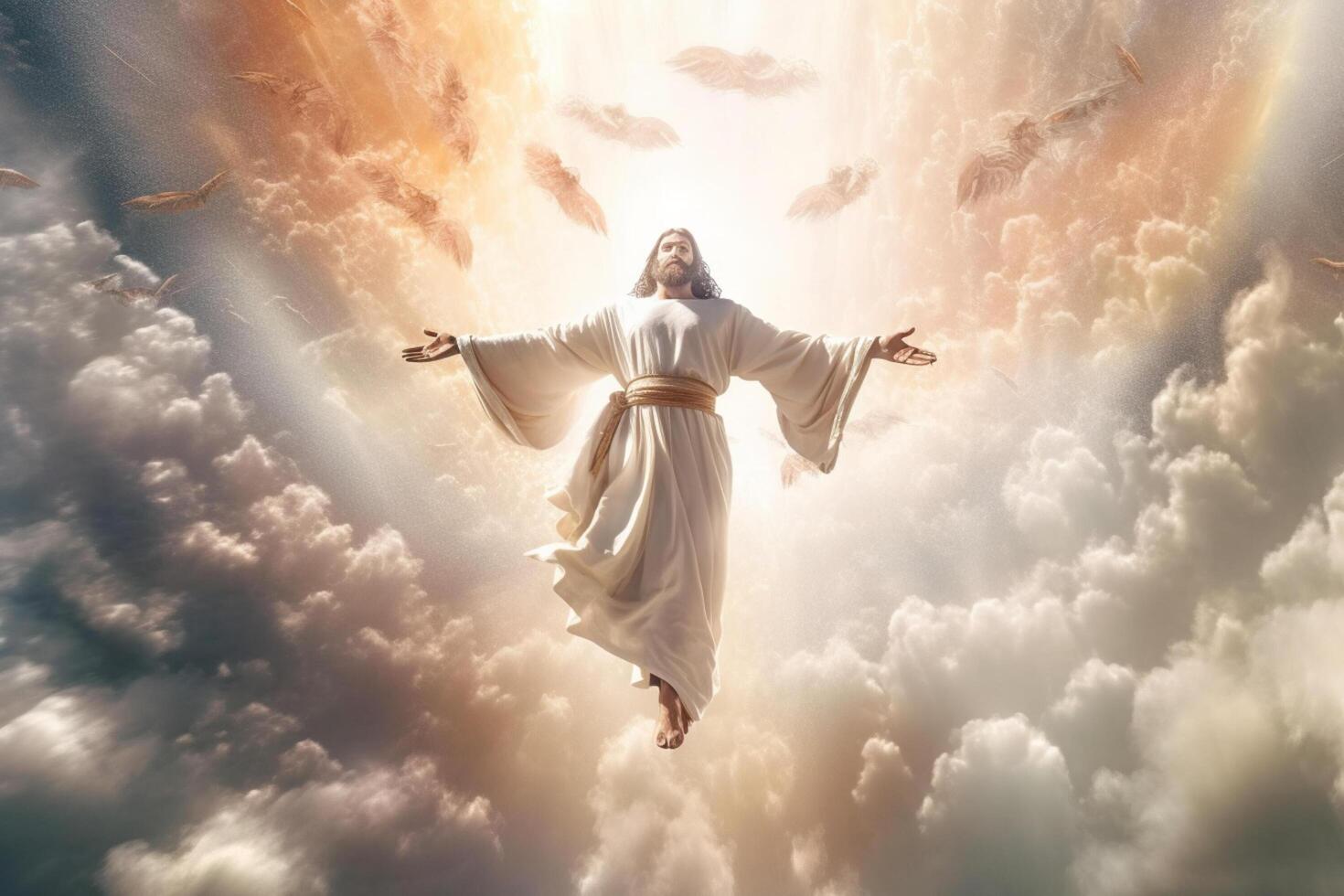 Ascension day of jesus christ or resurrection day of son of god. Good friday. Ascension day concept by photo