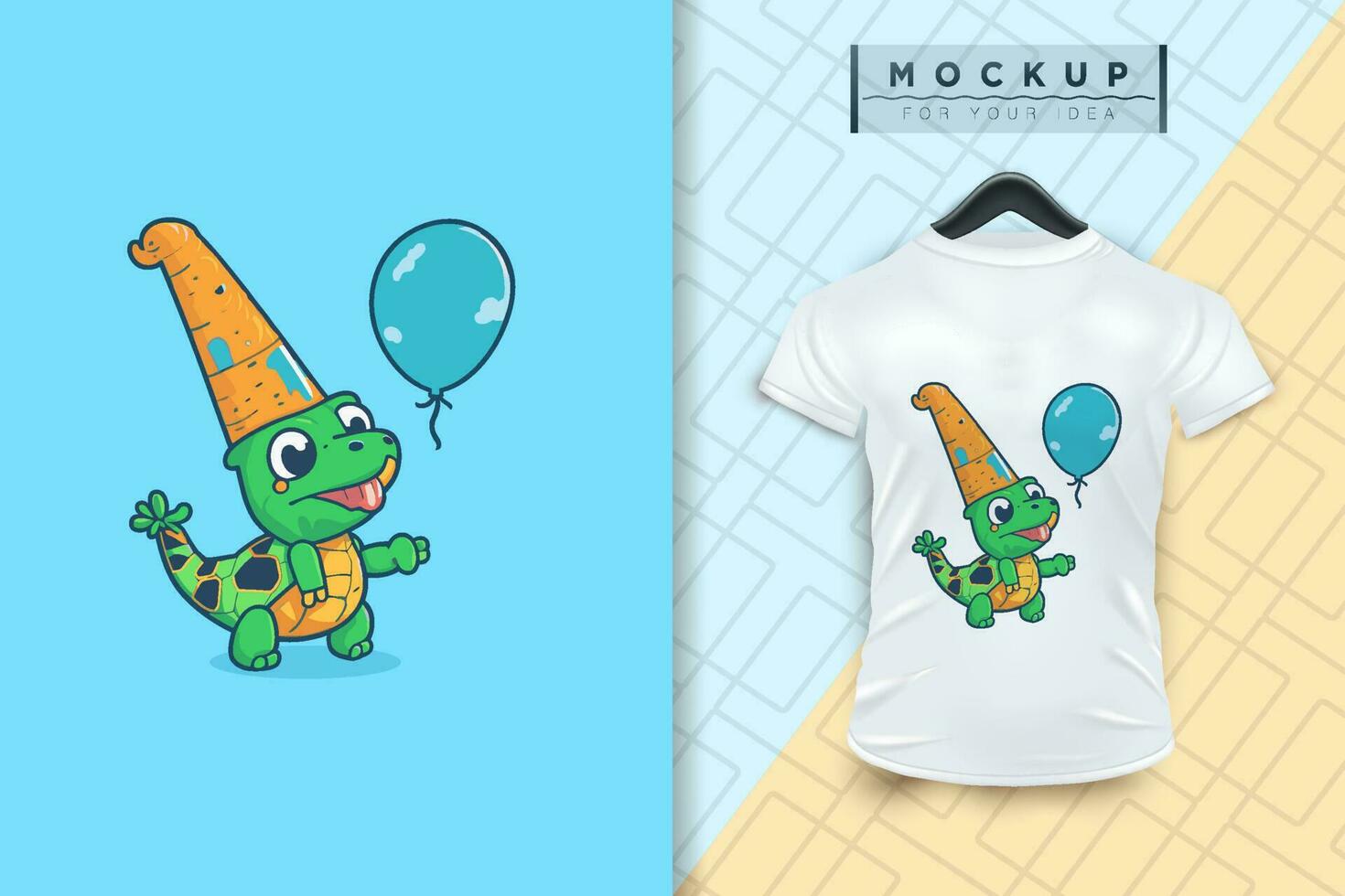 A turtle mascot cartoon character design, vector