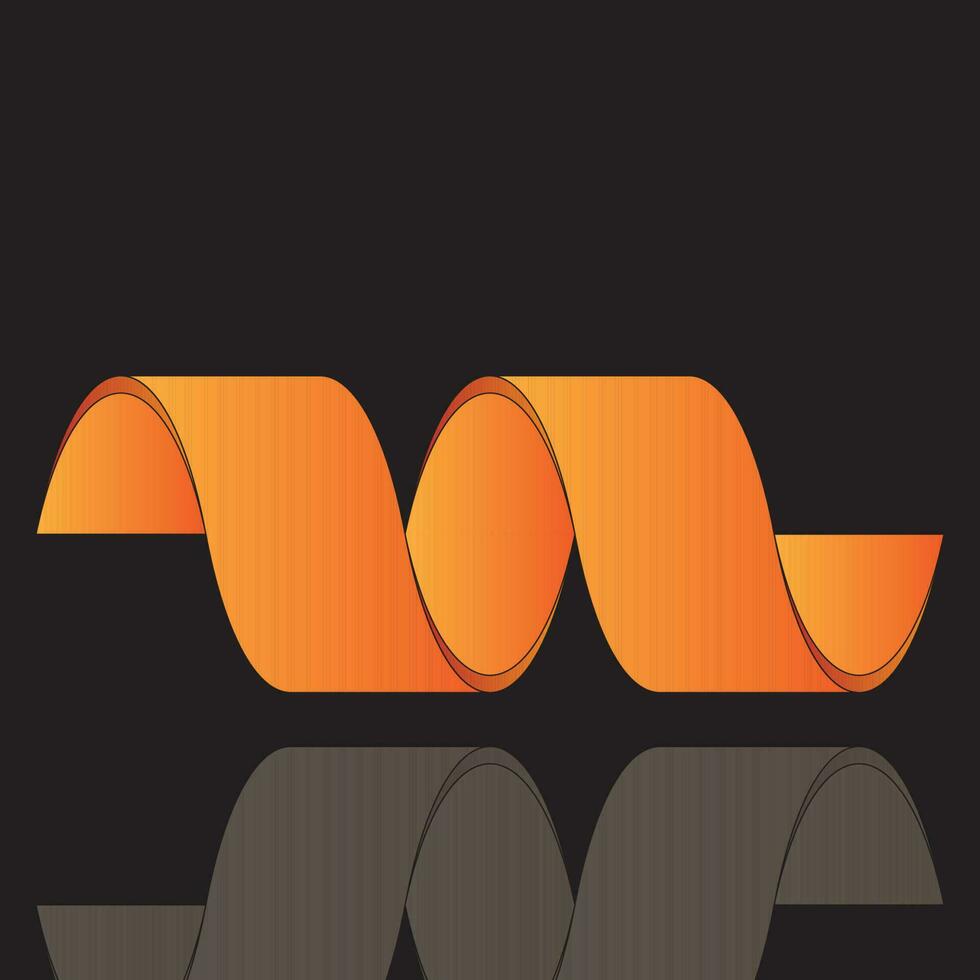 Modern ribbon logo vector