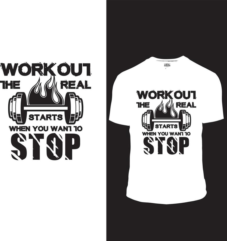 Gym Graphic and Typography T-Shirt Design vector