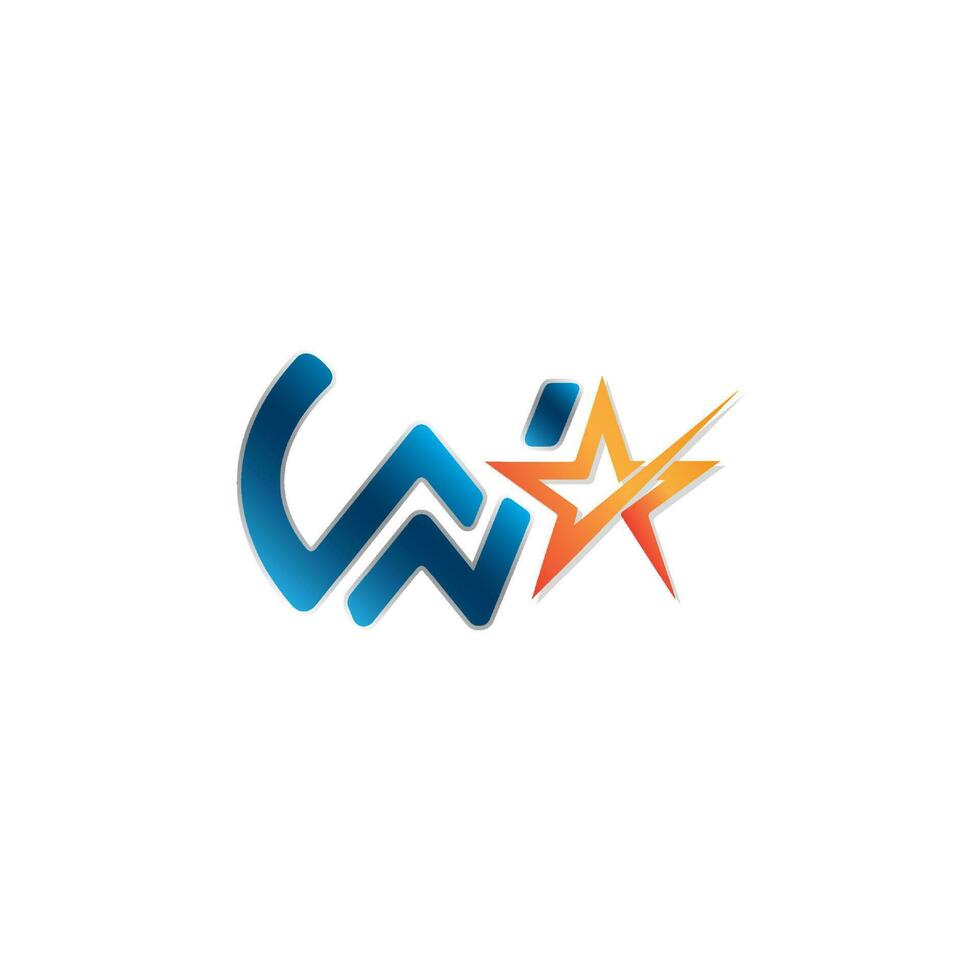 The design logo illustration with the letter w could be used for a company identity vector