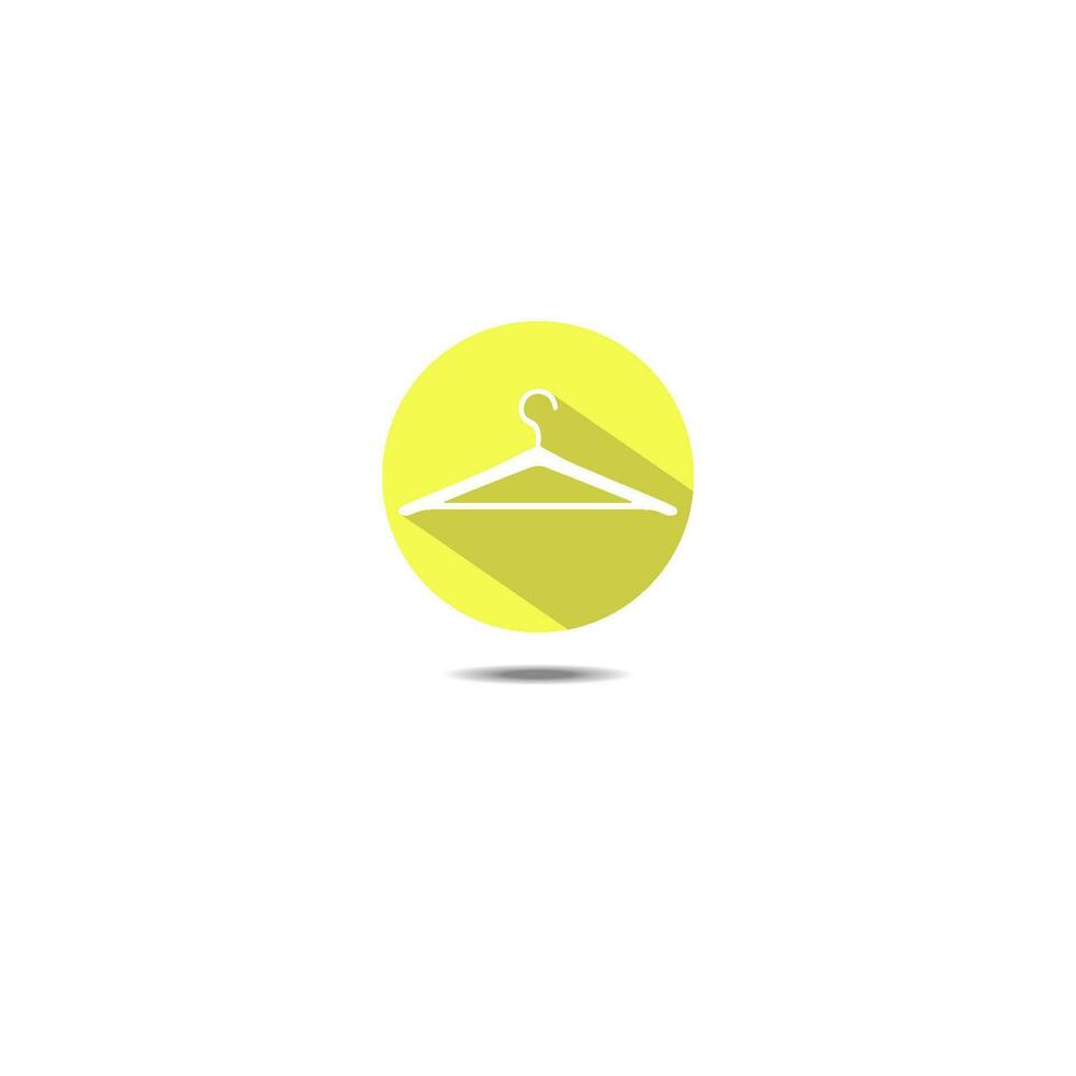 Clothes hanger icon on white background for graphic and web design. Simple vector sign. Internet concept symbol for website button or mobile app