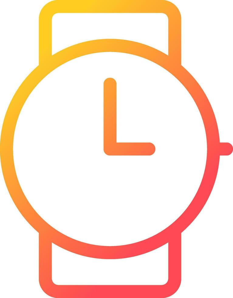 reloj de pulsera píxel Perfecto degradado lineal ui icono. comprando relojes. joyería almacenar. en línea mercado. línea color usuario interfaz símbolo. moderno estilo pictograma. vector aislado contorno ilustración