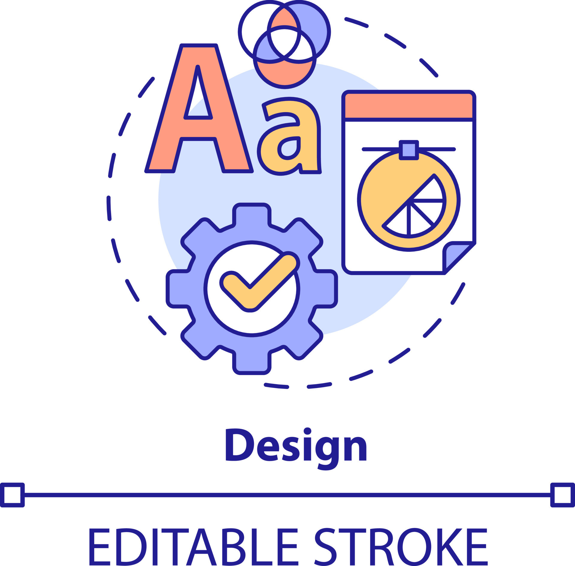 Design concept icon. Personal development abstract idea thin line ...