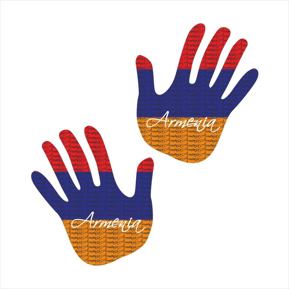 armenia flag hand vector