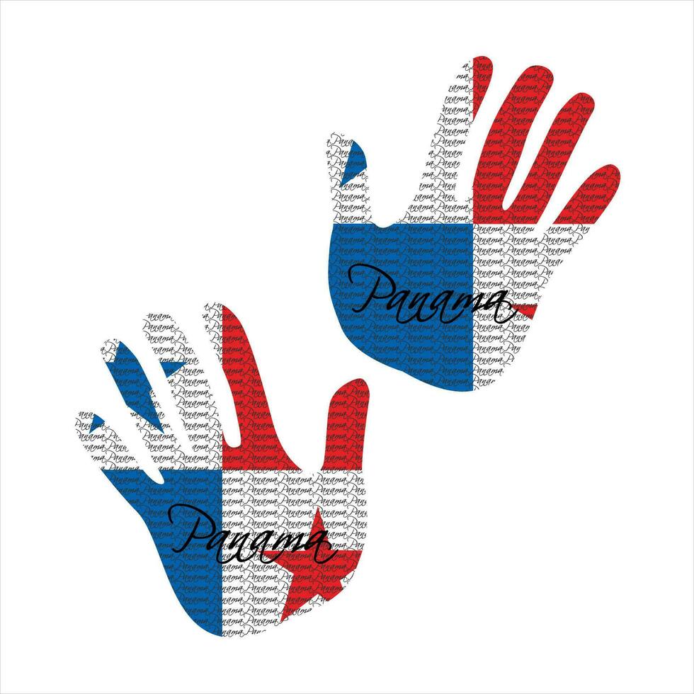 panama flag hand vector