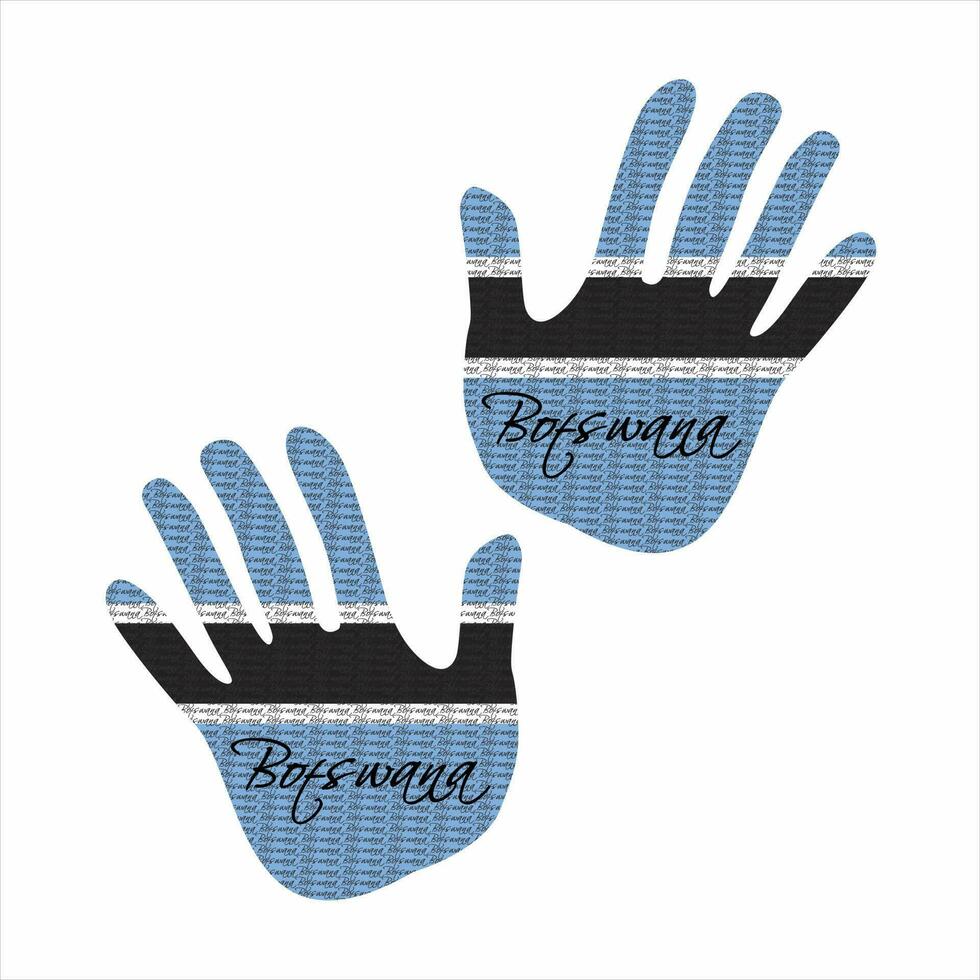 botswana flag hand vectors
