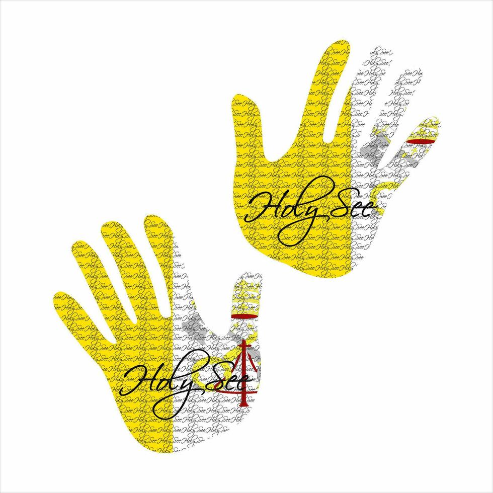 holy see flag hand vector