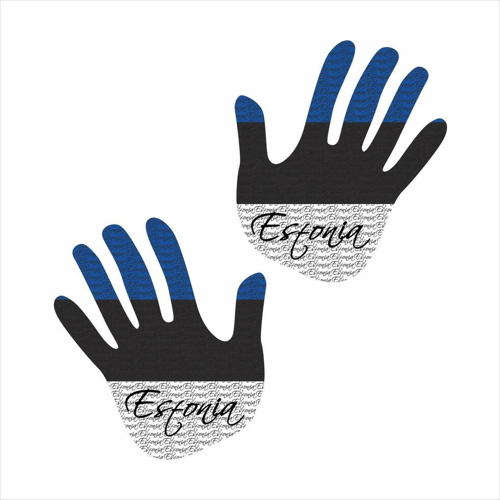 estonia flag hand vector