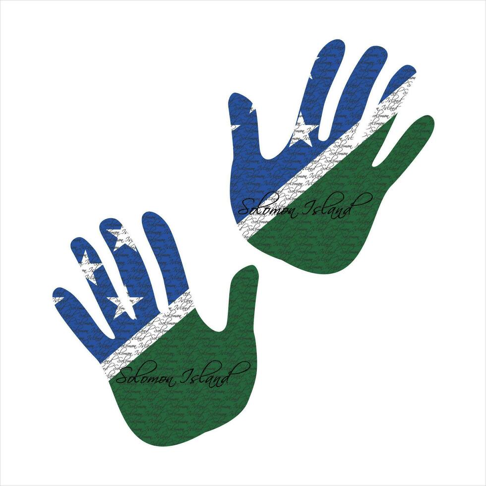 solomon flag hand vector