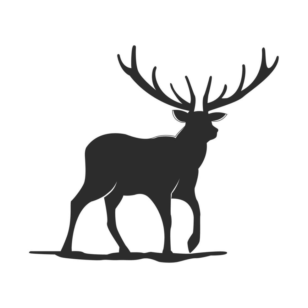 Deer Logo Template. Animal Vector Icon Illustration, Isolated on White Background