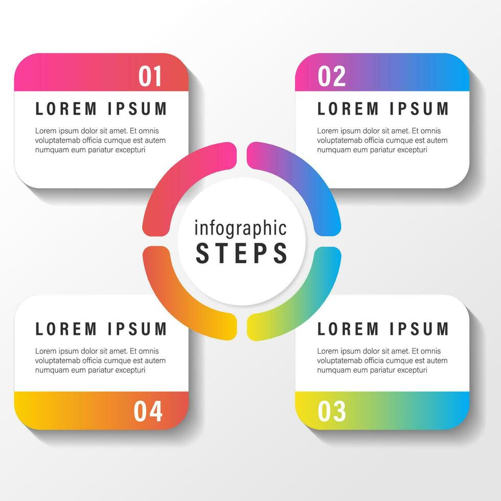modern business infographic steps template background design vector