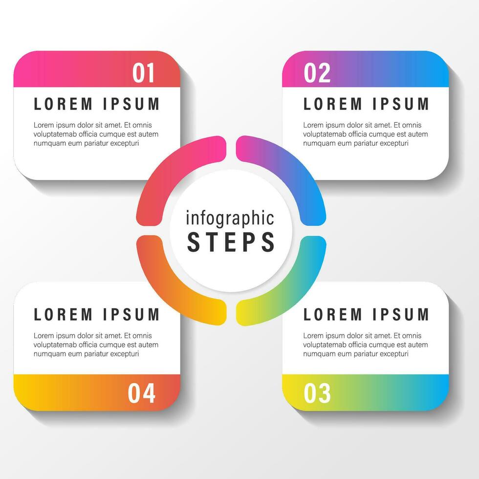 moderno negocio infografía pasos modelo antecedentes diseño vector