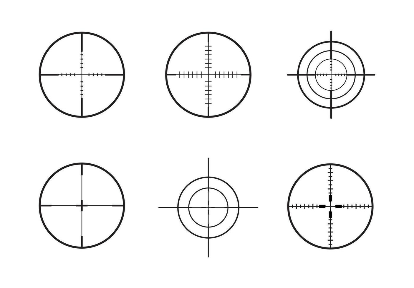 Gun crosshairs vector illustration on background